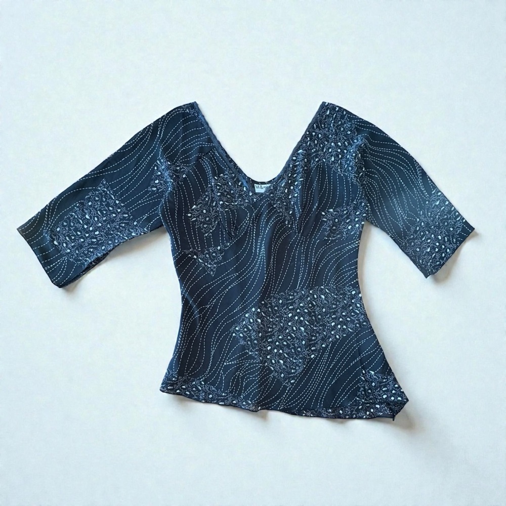 Vintage 2000s Women’s Blouse By Millenium Size Large, Sheer Fairy Whimsigoth